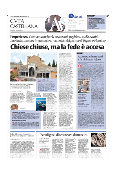 Avvenire - pagina diocesana del 26/04/2020